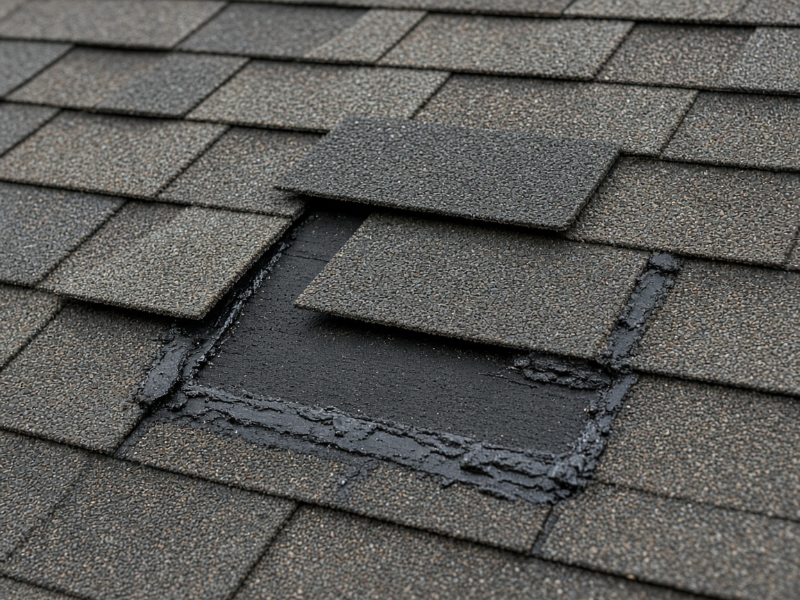 Shingle repair detail