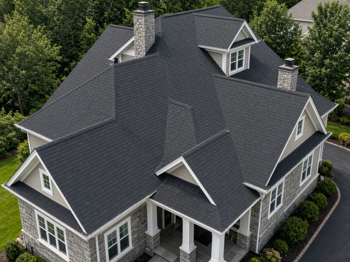 Completed roof